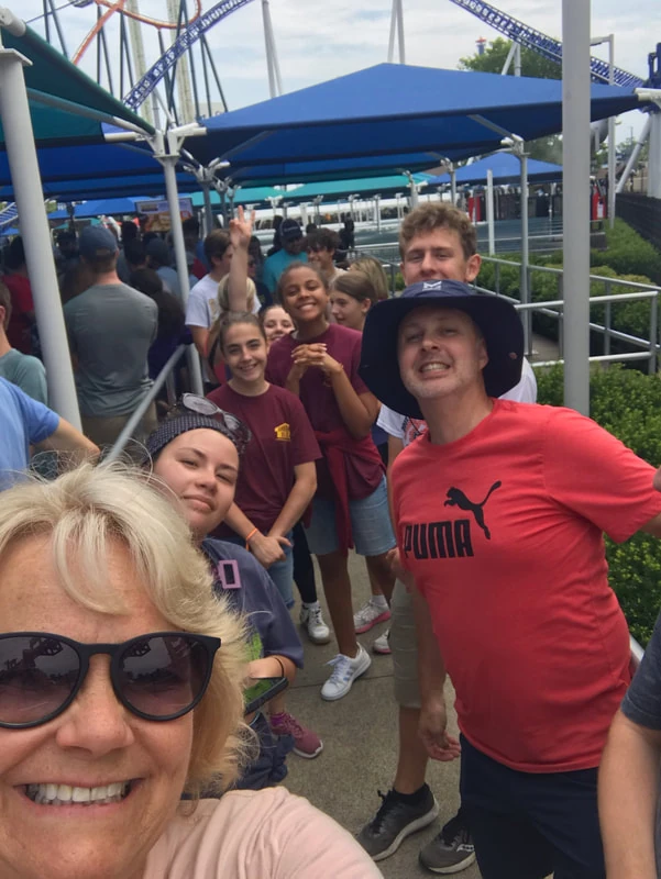 Group selfie at Cedar Point